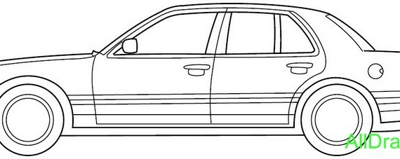 Ford Crown Victoria (1998) - drawings (drawings) of the car